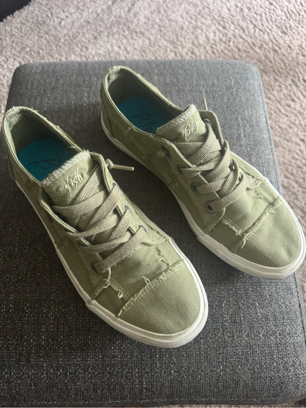 Blowfish Olive Canvas Low-Top Sneakers